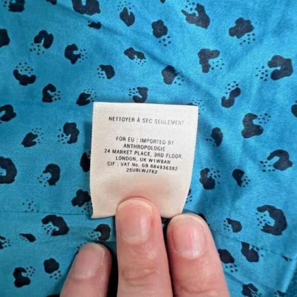 NWOT Anthropologie Leifsdottir Teal Wool Blend Cropped Jacket, Size 6 - Picture 9 of 12